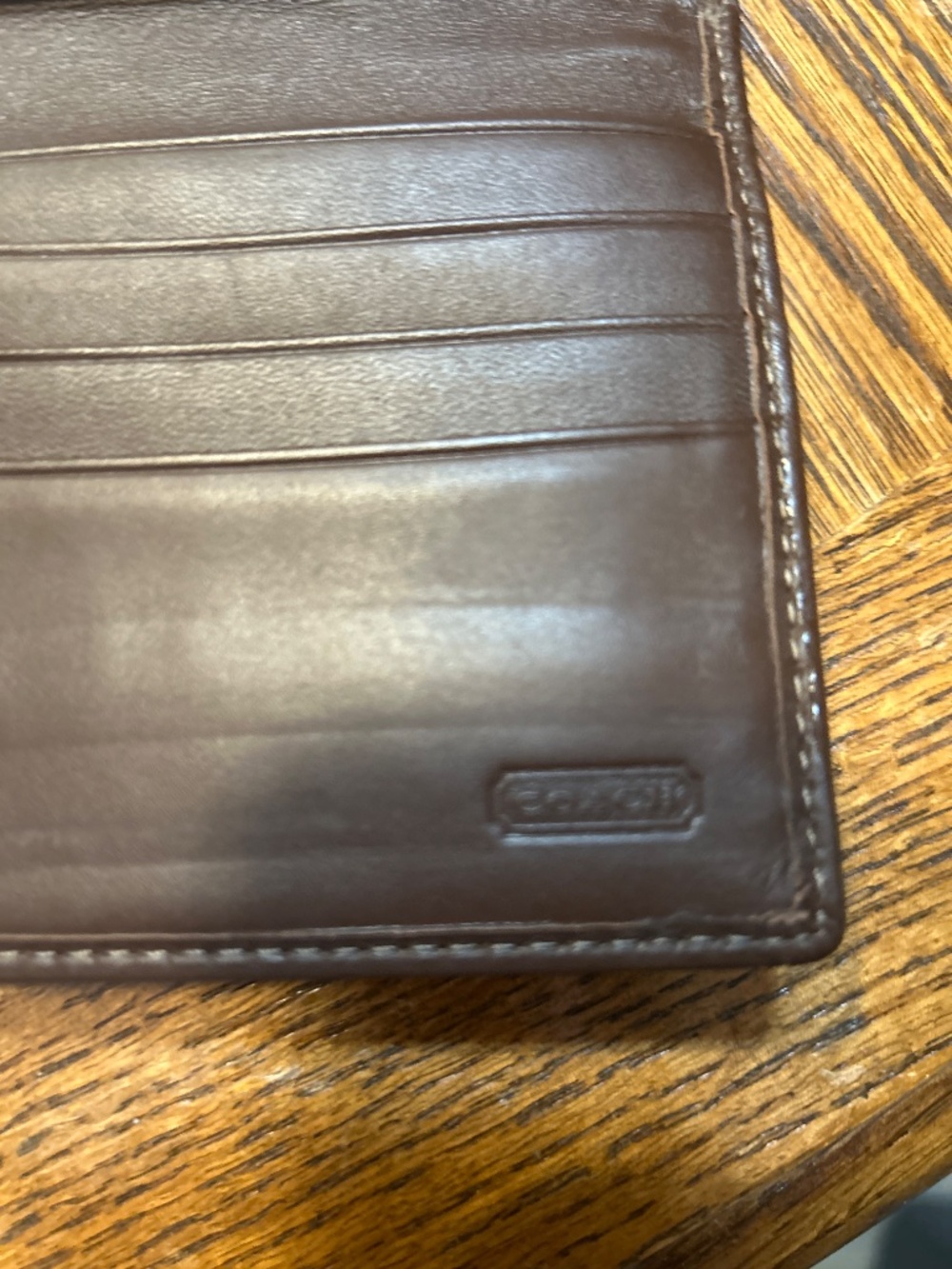 *AUTHENTIC* COACH Tri-Fold Purple/Magenta/Brown Canvas/Leather Wallet - Picture 4 of 6
